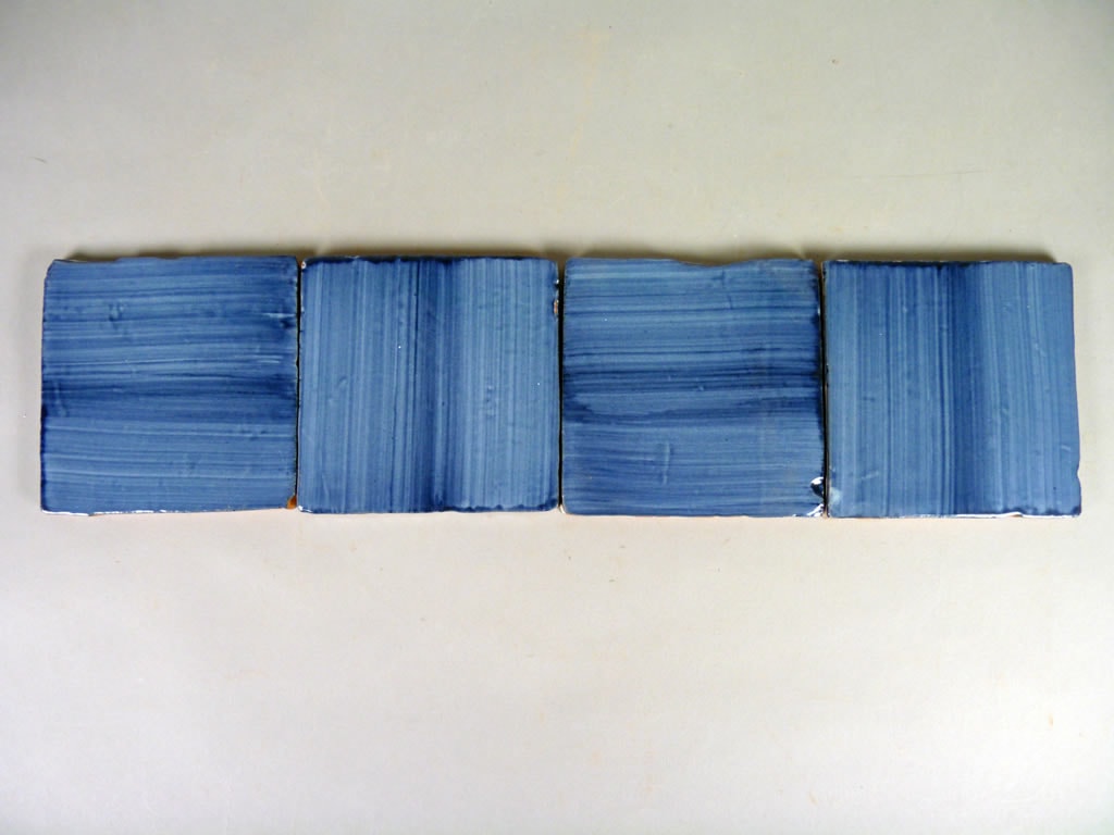 Azulejo de Cerámica Pincelado Azul Cobalto 20 x 20 cm