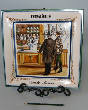 Bandeja de Cerámica "Oficio Farmacéutico"